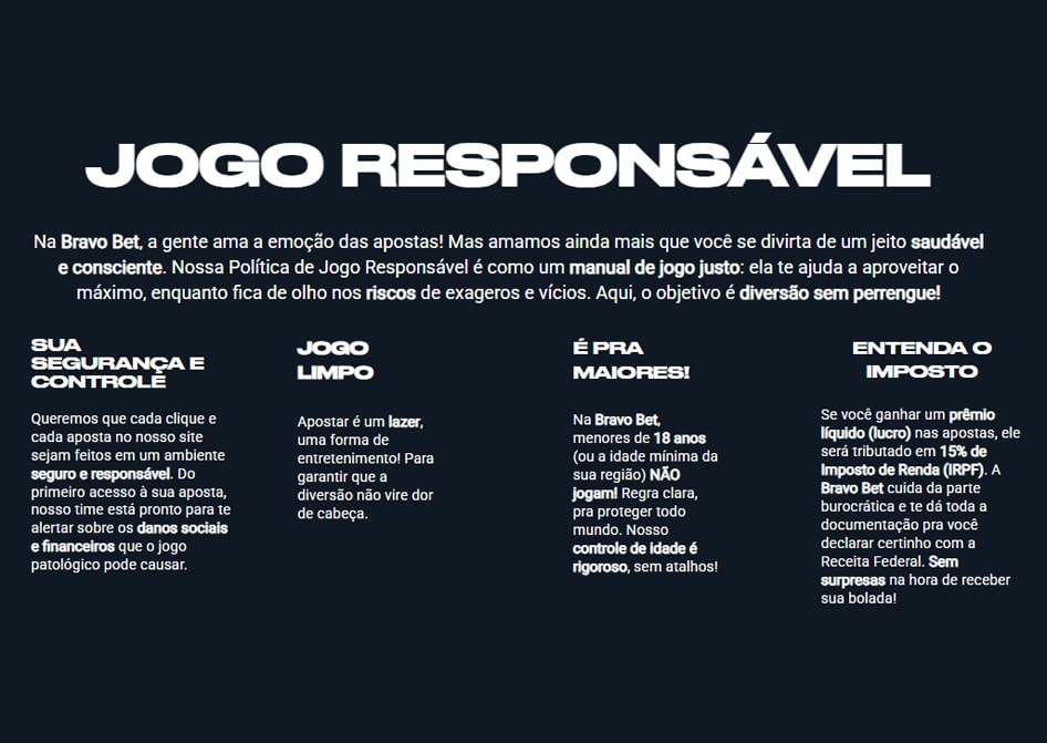 jogo responsavel bravobet
