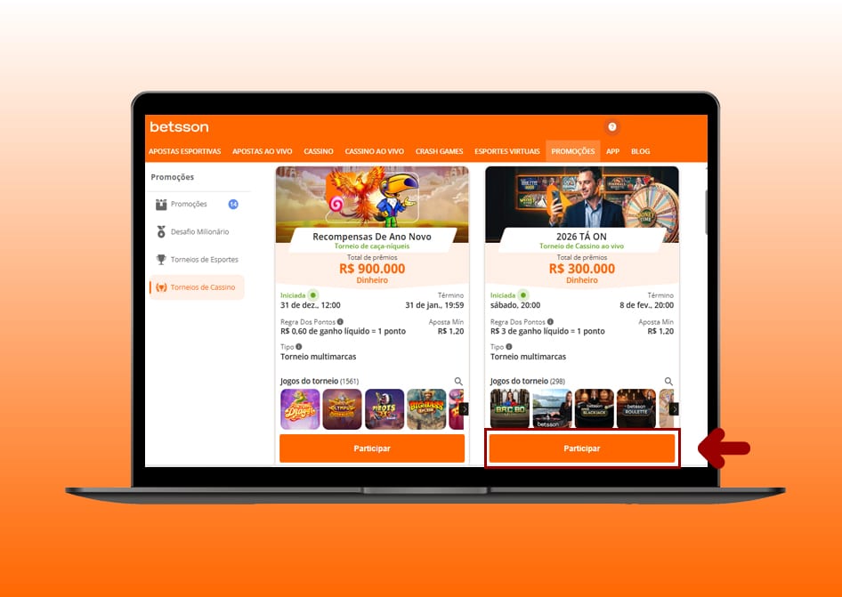torneio cassino ao vivo betsson 4