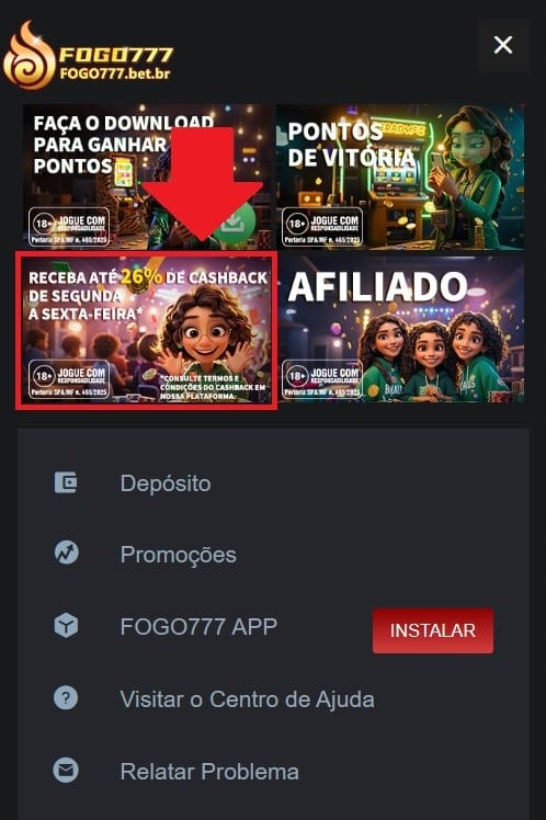 cashback-semanal-fogo-777-reividicar-2