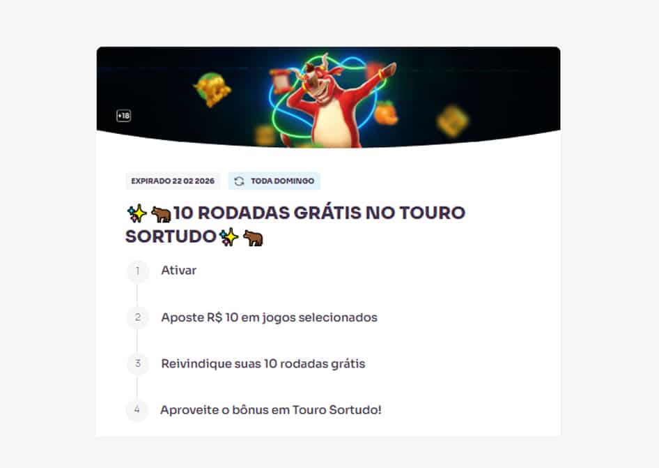 giros grátis touro sortudo sorte online