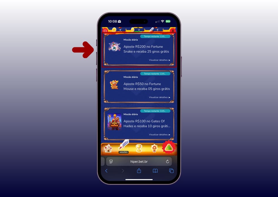 missão fortune snake hiperbet 3