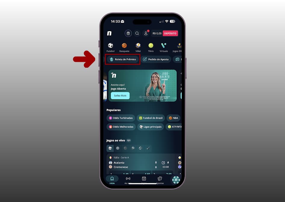 roleta de prêmios novibet 2