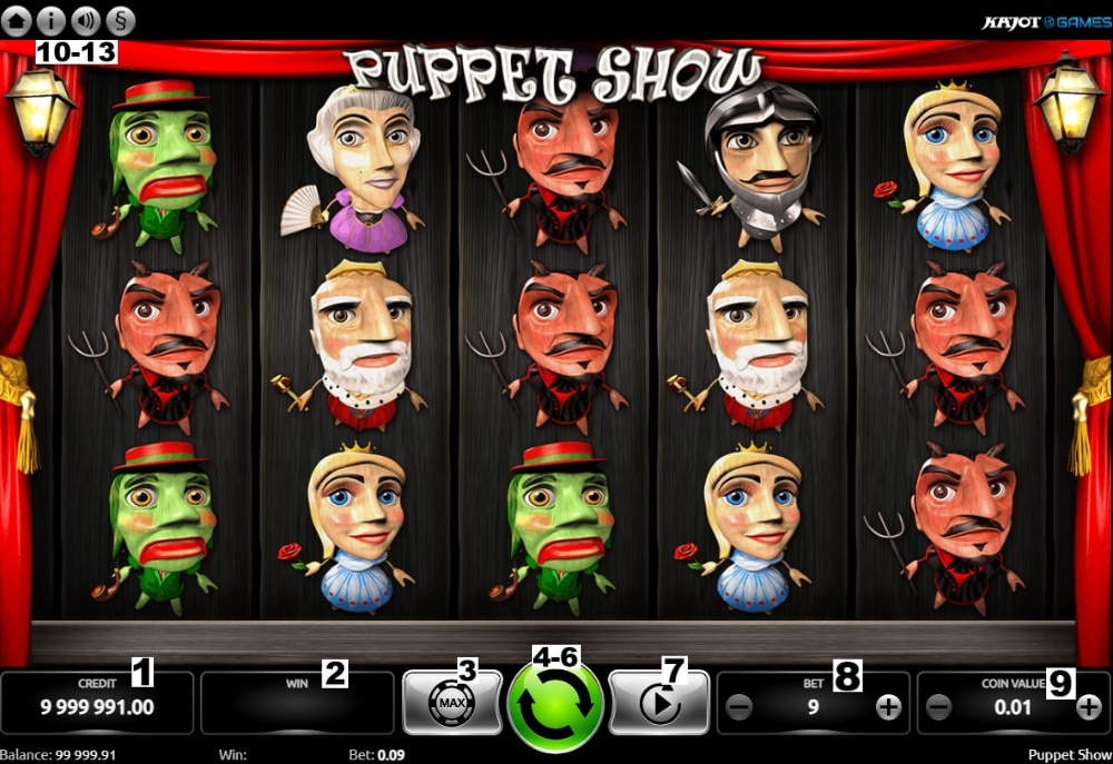 Como jogar o caça-níquel online Show de Marionetes