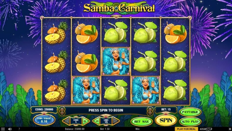 Samba Carnival por Play'n GO