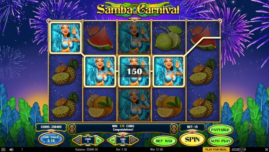 Tema e Símbolos Samba Carnival