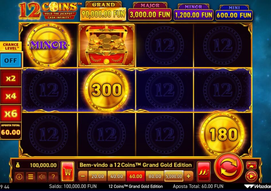 12 Coins Grand Gold Edition por Wazdan