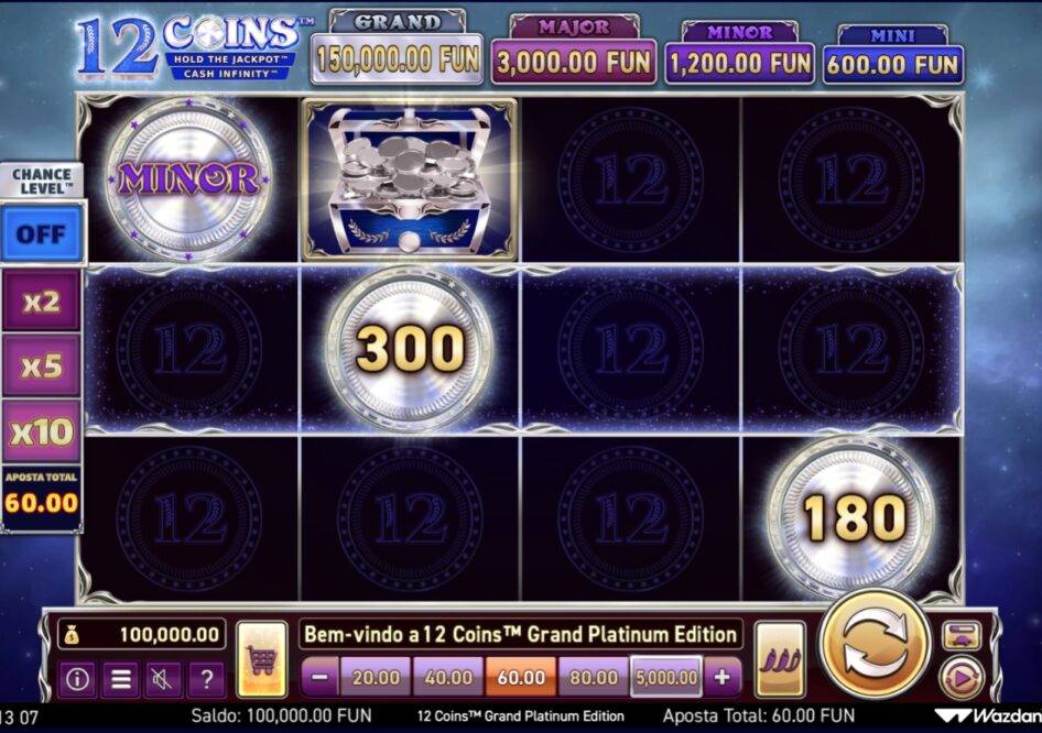 12 Coins Grand Platinum Edition por Wazdan