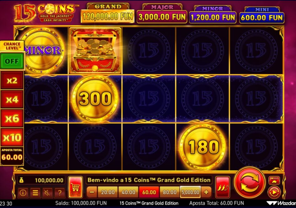 15 Coins Grand Gold Edition por Wazdan