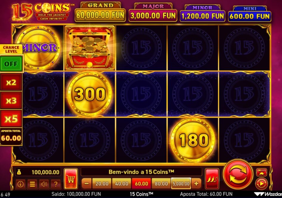 15 Coins por Wazdan