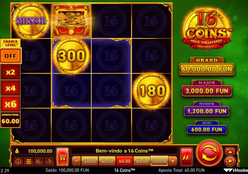 16 Coins por Wazdan