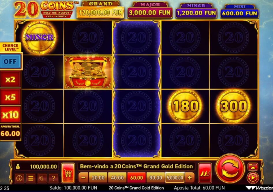 20 Coins Grand Gold Edition por Wazdan