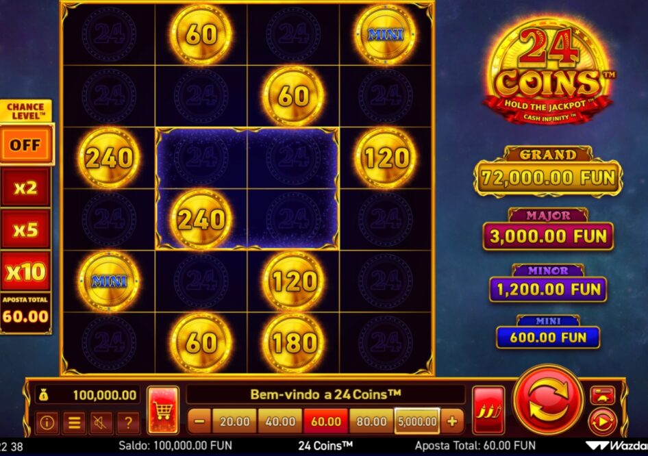 24 Coins por Wazdan