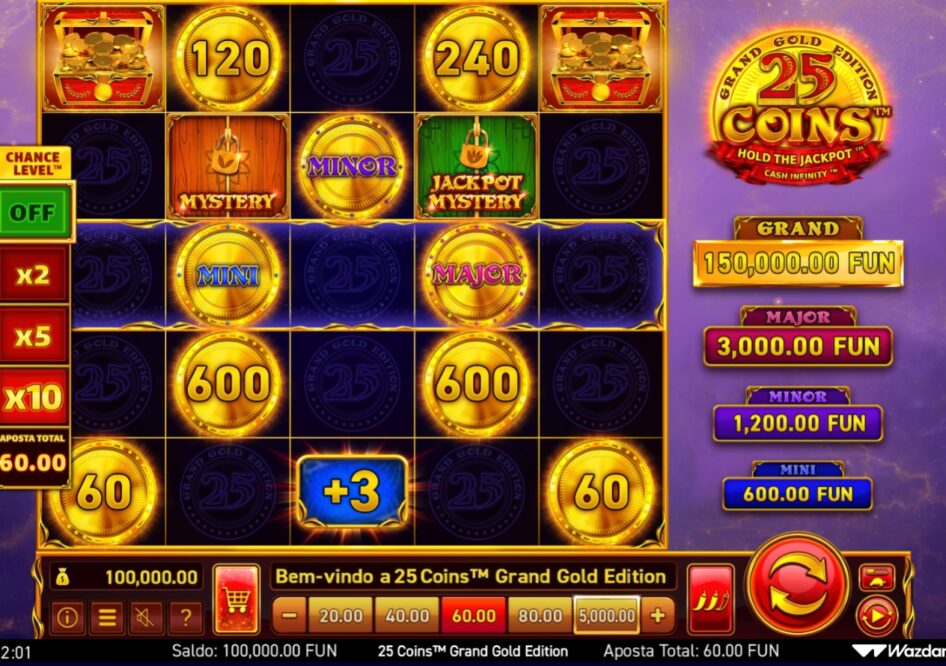 25 Coins Grand Gold Edition por Wazdan