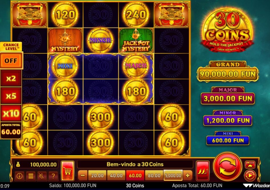 30 Coins Grand Gold Edition por Wazdan