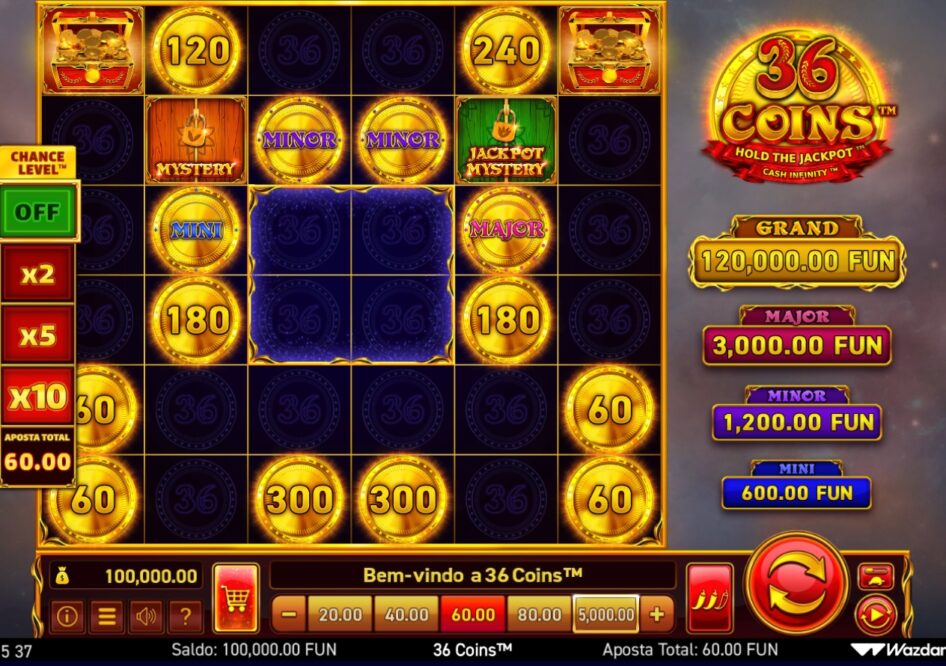 36 Coins por Wazdan