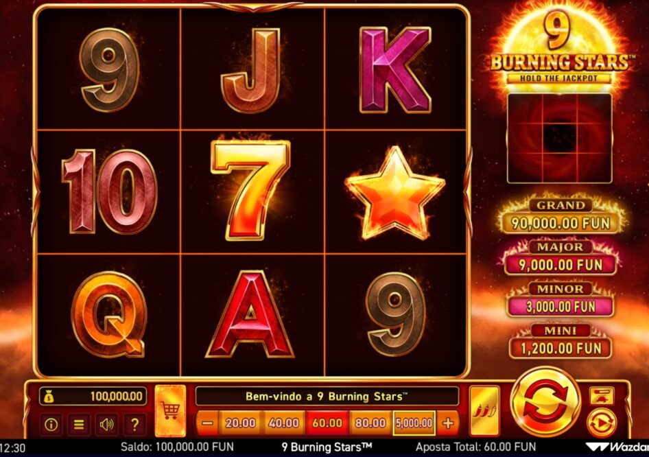 9 Burning Stars por Wazdan