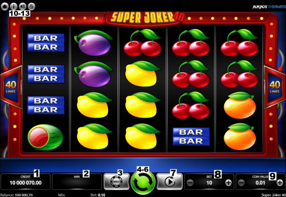 Como Jogar a Slot Online Super Joker 40
